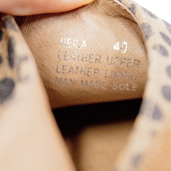 Chocolat Blu Neila Leopard Print Leather Slingback Open Toe Sneakers Women's 40 - Picture 12 of 12